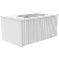 Тумба под раковину La Fenice Terra 80 FNC-01-TER-B-80 подвесная Белая матовая — фото 1, Мебель для ванной