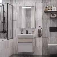 Тумба под раковину Aquaton Верди PRO 60 1A206701VDAV0 подвесная Белый Ясень фабрик — фото 5, Тумбы под раковину