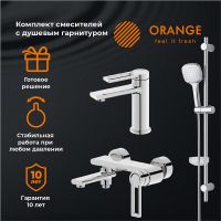 Комплект смесителей Orange Splito Хром арт-M36-311cr — фото 1, Готовые комплекты для ванной комнаты