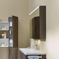 Зеркальный шкаф Burgbad Eqio 90 SPGT090F2010 с подсветкой Серый — фото 4, Мебель для ванной