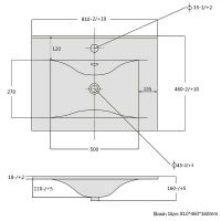 Тумба с раковиной SanVit Линк 80 klink080 с фактурой под дерево подвесная Дуб антик — фото 9, Тумбы с раковиной