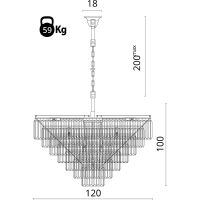 Люстра Divinare Nova 3001/01 LM-25 Прозрачная Черная — фото 4, Люстры