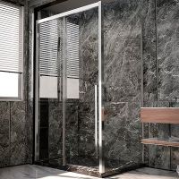 Душевая стенка Veconi Premium Trento SP-30CH 90 SP30-CH-90-01-C4 профиль Хром стекло прозрачное — фото 2, Боковые стенки