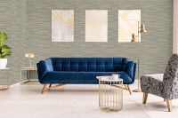 Обои Grandeco Elementum EE 1102 Винил на флизелине (0,53*10,05) Серый/Коричневый, Полоса/Рогожка — фото 4, Обои для стен