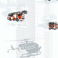 Обои детские AS Creation Little Stars 35813-1 Винил на флизелине (0,53*10,05) Серый/Белый/Красный, Автомобиль — фото 1, Обои для стен