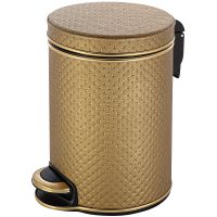 Ведро для мусора Geralis V-PGG-B Punto Золото, кант Золото, 5 л — фото 1, Мусорные ведра