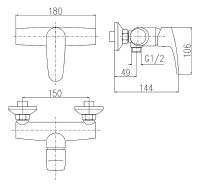 Смеситель для душа Rav Slezak Amur AM781.5 Хром — фото 2, Смесители
