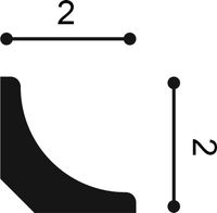 Карниз Orac Decor CX133 2000x20x20 мм — фото 2, Карнизы