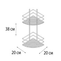 Товар: Полка корзина Fixsen FX-710-2 угловая Хром - фото 3 Полка корзина Fixsen FX-710-2 угловая Хром — фото 3, Полки для ванной и душа