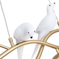 Люстра Artelamp Eltanin A3422SP-4GO Белая Золото — фото 2, Люстры