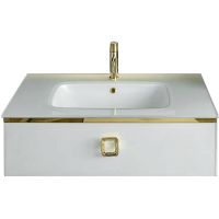 Тумба под раковину Boheme Armadi Art Lucido 100 770-100-W подвесная Жемчужный белый — фото 1, Мебель для ванной