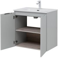 Товар: Тумба под раковину Aquanet Алвита New 70 303903 подвесная Серая матовая - фото 2 Тумба под раковину Aquanet Алвита New 70 303903 подвесная Серая матовая — фото 2, Мебель для ванной