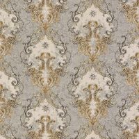Обои Decori-Decori Amore 82814 Винил на флизелине (1,06*10,05) Бежевый/Серый, Дамаск — фото 1, Обои для стен
