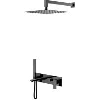 Душевая система Boheme Qubic 474-SGM Оружейная сталь глянцевая — фото 1, Душевое оборудование. Душевая программа