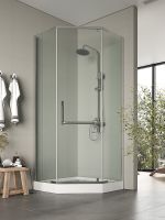 Товар: Душевой уголок Agger 90x90 A03-090TCR профиль Хром стекло прозрачное - фото 2 Душевой уголок Agger 90x90 A03-090TCR профиль Хром стекло прозрачное — фото 2, Душевые уголки трапеция