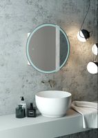 Зеркальный шкаф Континент Torneo White LED 60 МВК069 с подсветкой Белый — фото 11, Зеркальные шкафы в ванную