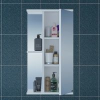 Зеркальный шкаф СанТа Ника 40 R 101081 Белый — фото 1, Зеркальные шкафы в ванную