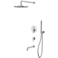 Душевая система Whitecross Y brushed nickel YSET07NIB Брашированный никель — фото 1, Душевое оборудование. Душевая программа