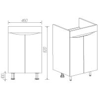 Тумба под раковину VIANT Рим 50 VRIM50CO-T2ST Белая — фото 4, Мебель для ванной