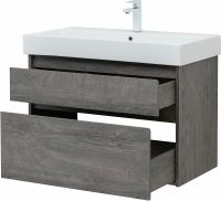 Тумба под раковину Aquanet Nova Lite 85 249937 подвесная Дуб рошелье — фото 5, Тумбы под раковину