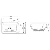 Раковина-чаша Abber Rechteck 50 AC2202MW Белая матовая — фото 4, Раковины