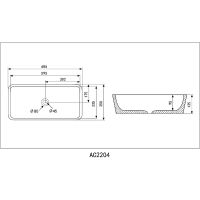 Товар: Раковина-чаша Abber Rechteck 60 Белая арт-AC2204 - фото 4 Раковина-чаша Abber Rechteck 60 Белая арт-AC2204 — фото 4, Раковины накладные
