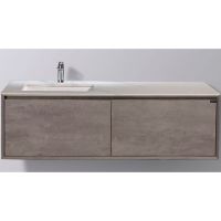 Тумба с раковиной Black&White Universe U909.1500 150 909U1500 подвесная G.ash — фото 1, Мебель для ванной