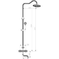Душевая система ZorG Antic A 403DS-SL Серебро — фото 2, Душевое оборудование. Душевая программа