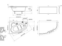 Акриловая ванна Ravak Asymmetric 150x100 R C451000000 без гидромассажа — фото 4, Акриловые ванны