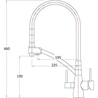 Смеситель для кухни ZorG Sanitary ZR 338-8 YF SATIN Сатин Белый — фото 2, Смесители для кухни