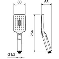 Товар: Ручной душ Aquatek Лира Select 80 3 jet AQ2005CR Хром - фото 7 Ручной душ Aquatek Лира Select 80 3 jet AQ2005CR Хром — фото 7, Лейки для душа