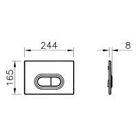 Комплект унитаза с инсталляцией Vitra S50 Rim-Ex 9003B003-7201 с сиденьем Микролифт и клавишей смыва Хром глянцевый — фото 19, Комплекты унитаз + инсталляция