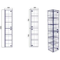 Шкаф пенал SanVit Авеню 32 pavenuw подвесной Белый глянцевый — фото 14, Пеналы для ванной комнаты