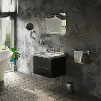 Тумба под раковину Kerasan Waldorf 74 925631 подвесная Nero matt — фото 2, Мебель для ванной