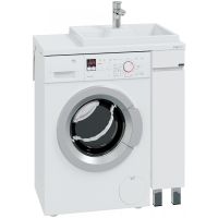 Тумба под раковину СанТа Марс 80 700356 Белая Светлое дерево — фото 1, Тумбы под раковину