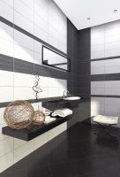 Керамический бордюр Azori Дефиле Неро геометрия 581391111 6,2х40,5 см — фото 2, Керамическая плитка