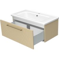 Тумба с раковиной Brevita Alicante 90 УТ000015787 подвесная Капучино — фото 4, Мебель для ванной