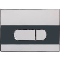 Клавиша смыва Koller Pool Orion KP-224-002 Хром Черная — фото 1, Комплектующие для душевого оборудования