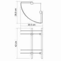 Товар: Стеклянная полка WasserKRAFT K-3122 угловая Хром - фото 4 Стеклянная полка WasserKRAFT K-3122 угловая Хром — фото 4, Полки для ванной и душа