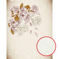 Фреска Ortograf Цветы 30774 Фактура флок FLK Флизелин (2,1*2,7) Бежевый/Коричневый, Цветы — фото 1, Фрески