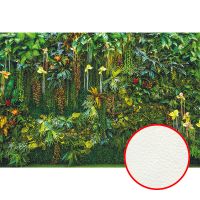 Фреска Ortograf Oasis 32764 Фактура флок FLK Флизелин (4*2,7) Зеленый, Листья — фото 1, Фрески