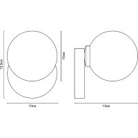 Настенный светильник Artelamp Bolla-piccolo Белый Античная бронза арт-A3989AP-1AB — фото 2, Бра