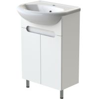 Тумба с раковиной Orange Topline-Rio 55 TR55-01C+RA Белый глянец — фото 5, Тумбы с раковиной