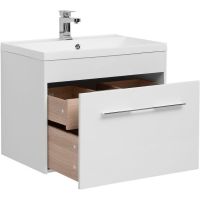 Тумба с раковиной Aquanet Августа 75 287692 подвесная Белая — фото 2, Тумбы с раковиной