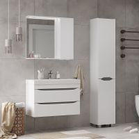 Зеркало со шкафом Volna Lake 80 R zsLAKE80.R-01 с подсветкой Белое — фото 6, Зеркальные шкафы в ванную