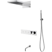 Душевая система Boheme Fusion 131-2-CR с термостатом Хром — фото 1, Душевое оборудование. Душевая программа