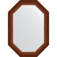 Зеркало Evoform Octagon 52х72 BY 7073 в багетной раме - Орех 65 мм — фото 1, Мебель для ванной