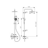 Товар: Душевая система Kaiser Quadris 25282-2 с термостатом Черная матовая - фото 2 Душевая система Kaiser Quadris 25282-2 с термостатом Черная матовая — фото 2, Душевое оборудование. Душевая программа
