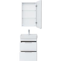 Тумба с раковиной Aquanet Ирис new 50 подвесная Белый глянец арт-312422 — фото 11, Тумбы с раковиной