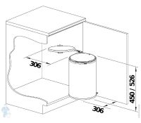 Ведро для мусора Blanco Singolo XL Серое арт-526377 — фото 3, Мусорные ведра